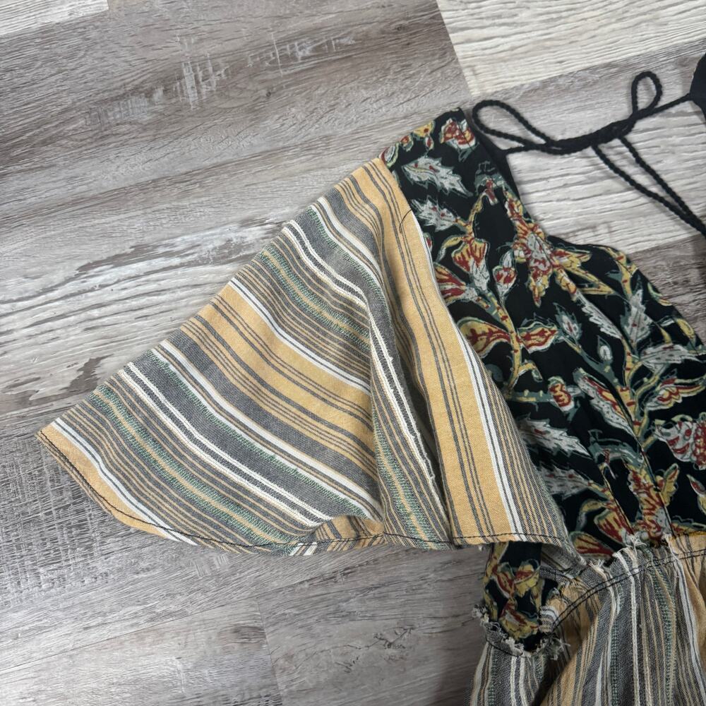 Free People Babydoll Mini Dress Boho Cottage Prairie Summer Prairie Festival S - Picture 5 of 13